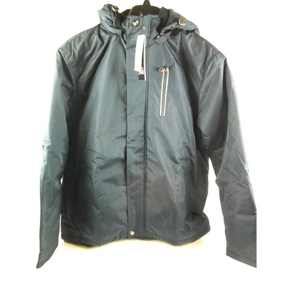 Spire By Harvic Men's Blue Heavyweight Waterproof M Jacket with Detachable Hood - Picture 1 of 7